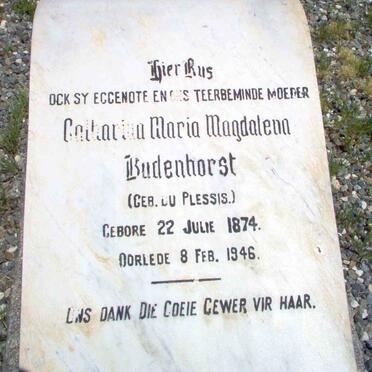 BADENHORST Catharina Maria Magdalena nee DU PLESSIS 1874-1946