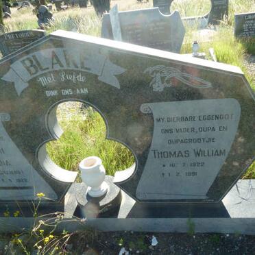 BLAKE Thomas William 1922-1991 &amp; Elizabeth Susanna CILLIERS 1922