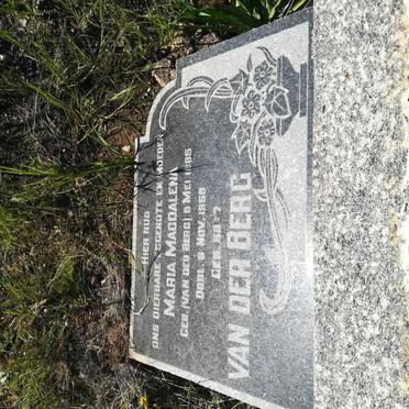 BERG Maria Magdalena, van der nee VAN DER BERG 1885-1958