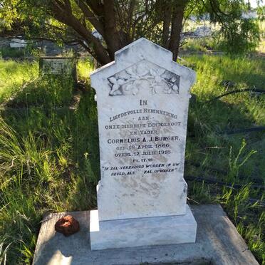 BURGER Cornelius A.J. 1866-1918