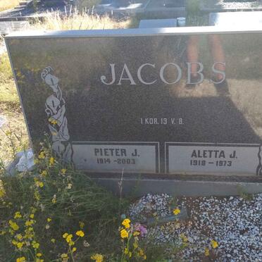 JACOBS Pieter J. 1914-2003 &amp; Aletta J. 1918-1973