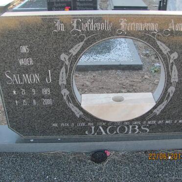 JACOBS Salmon J. 1919-2000 &amp; S.S. 1924-1996