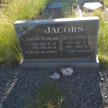 JACOBS Louis Almero 1898-1993 &amp; Hester Helena VAN HEERDEN 1915-2003