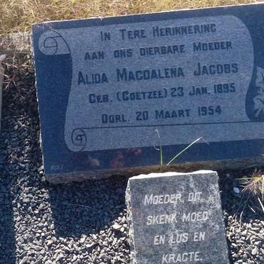 JACOBS Andries Christoffel 1890-1946 &amp; Alida Magdalena COETZEE 1895-1954 :: JACOBS Maria Susanna 1954-1954