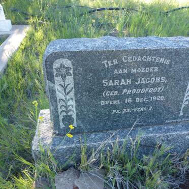 JACOBS Sarah nee PROUDFOOT -1920