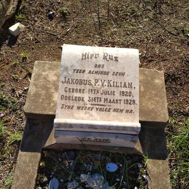 KILIAN Jakobus P.V. 1920-1928
