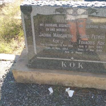 KOK Sarel Petrus Francois 1884-1949 &amp; Jacoba Margaretha STEENKAMP 1896-1945