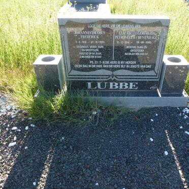 LUBBE Johannes Jacobus Frederick 1916-2000 &amp; Elizabeth Gertruida Petronelle DUVENHAGE 1914-2005