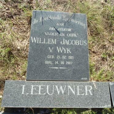 LEEUWNER Willem Jacobus V. Wyk 1921-2007 &amp; Ella 1930-1970 
