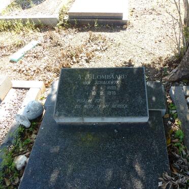 LOMBAARD A.J. nee VAN SCHALKWYK 1899-1975