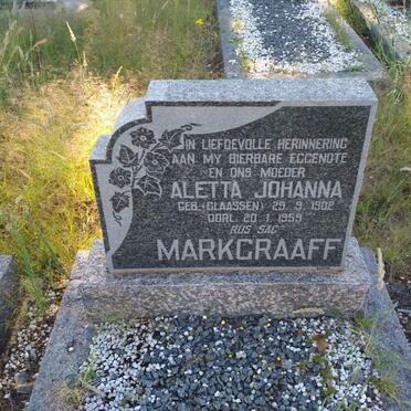 MARKGRAAFF Aletta Johanna nee CLAASSEN 1902-1959