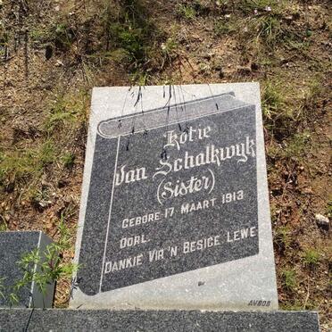 SCHALKWYK Kotie, van 1913-