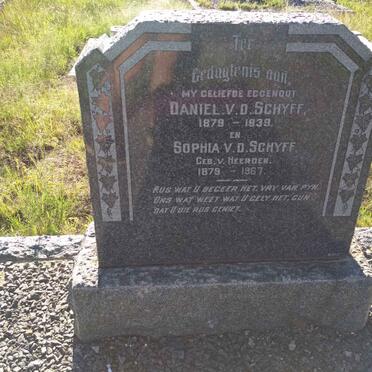 SCHYFF Daniel, v.d. 1879-1939 &amp; Sophia V. HEERDEN 1879-1967