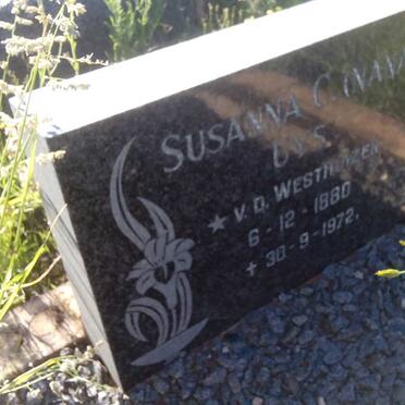 UYS Susanna C. nee V.D. WESTHUIZEN 1880-1972