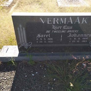 VERMAAK Sarel 1926-1992 :: VERMAAK Johannes 1926-1983