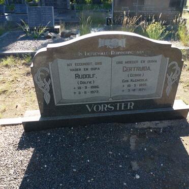 VORSTER Rudolf 1886-1972 &amp; Gertruida KLEINGELD 1895-1974