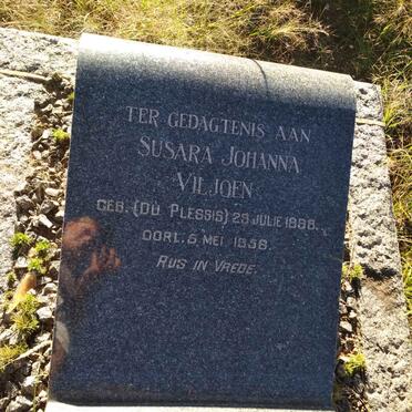 VILJOEN Susara Johanna nee DU PLESSIS 1888-1958