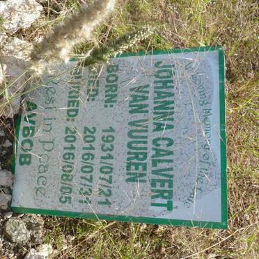 VUUREN Johanna Calvert, van 1931-2016