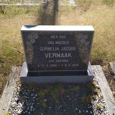 VERMAAK Cornelia Jacoba nee SAAYMAN 1888-1976