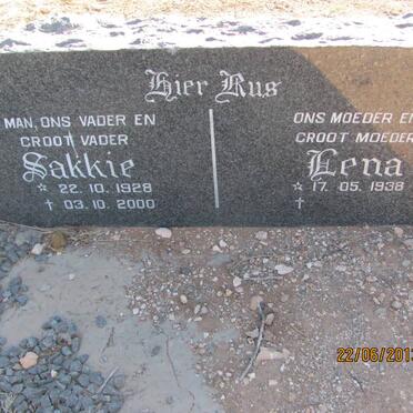 VORSTER Sakkie 1928-2000 &amp; Lena 1938-