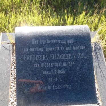 ZYL Frederika Elizabeth, v. nee ROBERTS 1894-1950