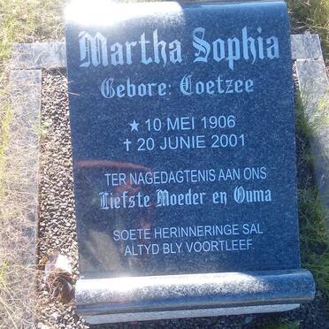 ? Martha Sophia nee COETZEE 1906-2001