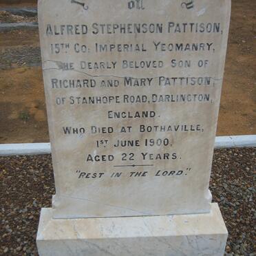 PATTISON Alfred Stephenson -1900