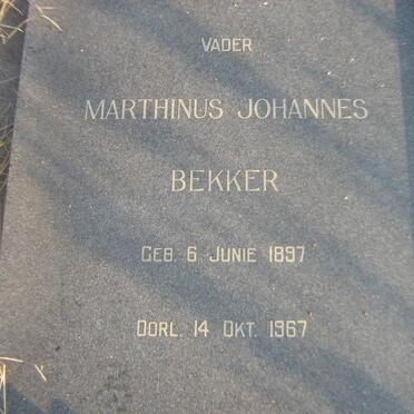 BEKKER Marthinus Johannes 1897-1967