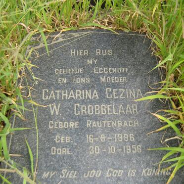 GROBBELAAR Catharina Gezina W. nee RAUTENBACH 1886-1956