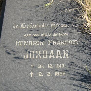 JORDAAN Hendrik Francois 1918-1992