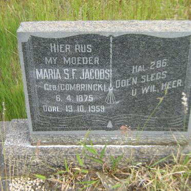 JACOBS Maria S.F. nee COMBRINCK 1875-1959