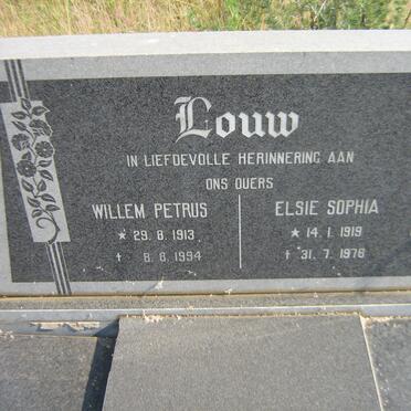 LOUW Willem Petrus 1913-1994 &amp; Elsie Sophia 1919-1978