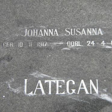 LATEGAN Johanna Susanna 1917-1991