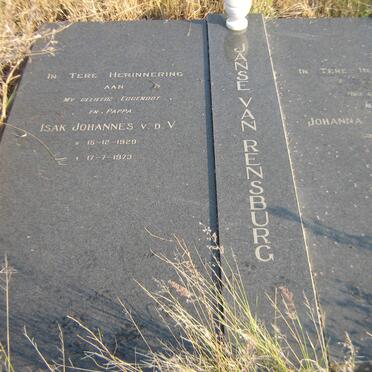 RENSBURG Isak Johannes v.d.V., Janse van 1929-1973 &amp; Johanna Margaretha MENTZ 1930-