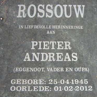 ROSSOUW Pieter Andreas 1945-2012 &amp; Maria Magdalena Hendrina 1951-