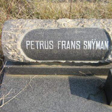 SNYMAN Petrus Frans 1932-1976