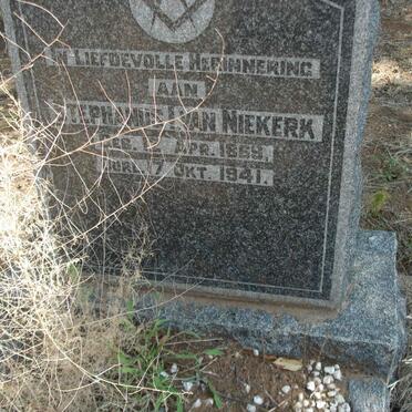 NIEKERK Stephanus I., van 1869-1941