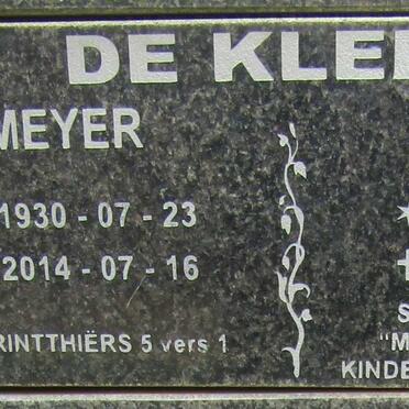 KLERK Meyer, de 1930-2014 & Elize ENGELBRECHT 1943-2011