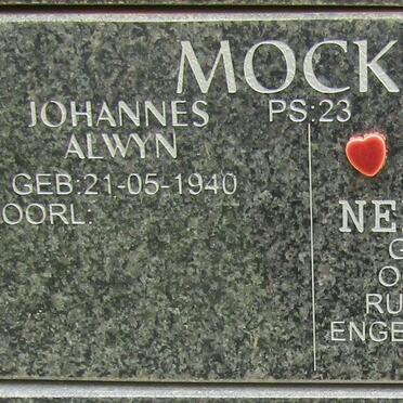 MOCKE Johannes Alwyn 1940- & Catherina Dorethea Magerieta VAN WYK 1946-2012