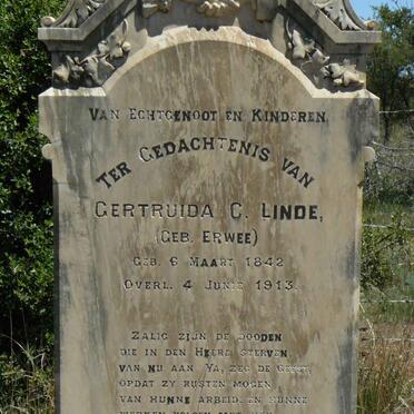 LINDE  Gertruida C. nee ERWEE 1842-1913