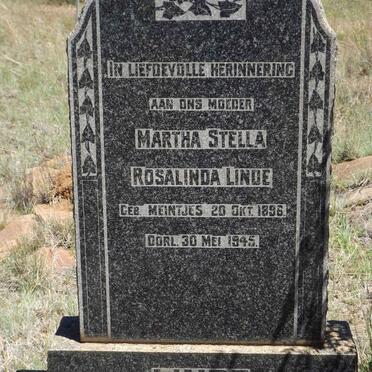 LINDE Martha Stella Rosalinda nee MEINTJES 1896-1945