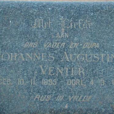 VENTER Johannes Augustinus 1895-1975