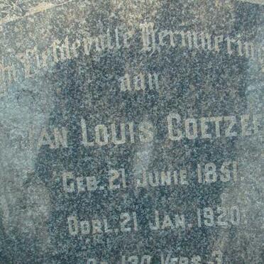 COETZEE Jan Louis 1851-1920