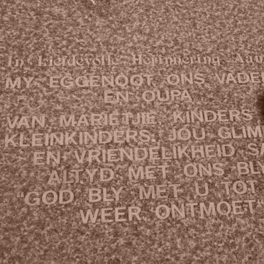 VENTER Simon Johannes 1920-1998 &amp; Maria Elizabeth Catharina VILJOEN 1931-2003 