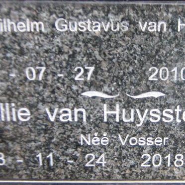HUYSSTEEN Wilhelm Gustavus, van 1939-2010 &amp; I.F. VOSSER 1938-2018