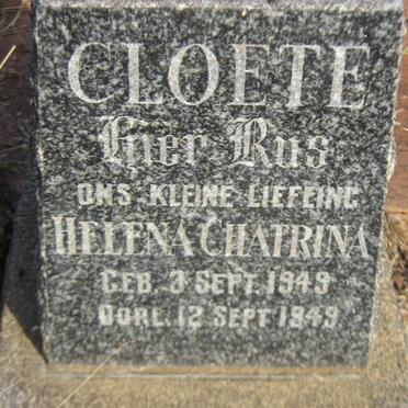CLOETE Helena Chatrina 1949-1949