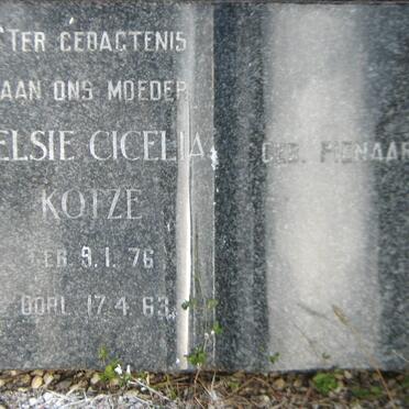 KOTZE Elsie Cicelia nee PIENAAR 1876-1963