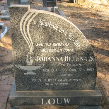 LOUW Johanna Helena S. nee VILJOEN 1906-1982