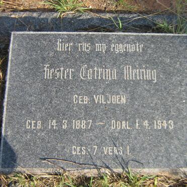 MEIRING Hester Catrina nee VILJOEN 1887-1943