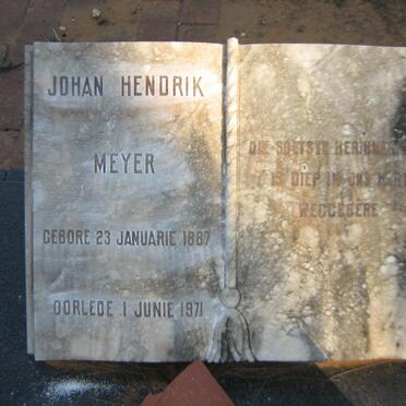 MEYER Johan Hendrik 1887-1971